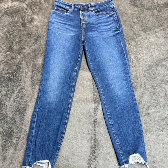 LOFT Denim - Loft Denim Jeans Size 6 Women Blue Medium Wash Button Fly Raw Hem‎